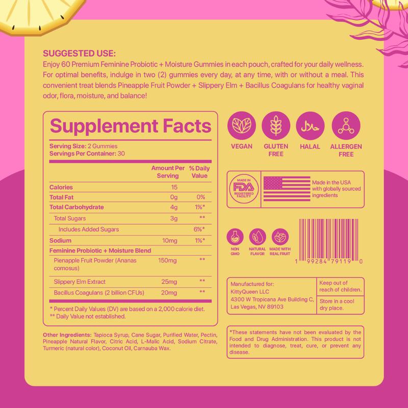 Natura™ Feminine Probiotic + Moisture Gummies